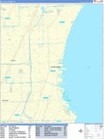 St. Clair Shores Wall Map Zip Code